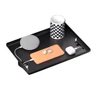 Aboiled For Bedside Shelf 1 Unit, Suitable for Bed, Dormitory, School, Home Storage Tray Storage Box, for Bedside Table, Storage& Finishing Black