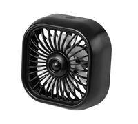 Aboiled For Car Air Conditioner Outlet Ambient Light Fan Mini Fans Featuring Gradient Colorful Lighting Effects