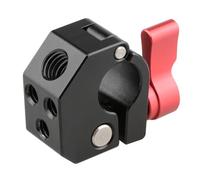 Aboiled For DSLR Camera Cage Shoulder Mounting 15mm Single Rod Clamp Adapter Featuring 1/4inch-20 3/8inch-16 Threaded Holes for 15mm Rails System