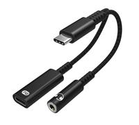 Aboiled For Headset Compatible 3.5mm to AUX Cable Adapter 3.5mm AUX Earphone Converter PD 60W Fast Charging Sound Card Universal