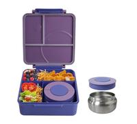 Aboiled For Kids' Thermo Hot Lunch Box 8 Oz Soup Container Leakproof-Lunch Food Storage with 4 Compartments for School& Travel B