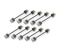 Aboiled For Patch Panel to Switch Compatible 10Pack Cat6/Cat6a Slim RJ45 UTP Network Cord 10Gbps Cat 6 for Patch Cable Flexible