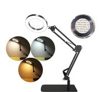 Aboiled For Work Close Work Hobby Lighted Magnifying Desk Lamp Dimmable Magnifier Lamp with Light and Clamp 72 LEDs, Real Glass Lens for Close Works for Craft, Hobby, Painting, Reading, Repair