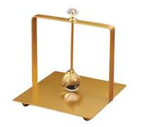 Aboiled Freestanding Tissue Organizer for Bathroom- Elegant Golden Iron Square Napkin Holder with Clear Accent, 1pc A