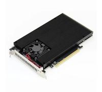 Aboiled Full-Height Expansion Card PCIe 3.0 4x NVME Interface Split-Free Four-Bay M. 2 PLX8747 Bracket with Radiator