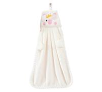 Aboiled Hand Towel for Kitchen Bathroom Coral Velvet Microfiber Quick Dry Absorbent Cleaning Cloths Home Bath Terry Towels-White Easy to Use