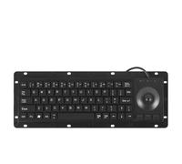 Aboiled High Durability USB Industrial Board Keyboard with Integrated Touchpad Trackpad for Medical and Security Systems USB Trackball