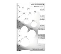 Aboiled High Thread Pitch Gauge Measurement Ruler Accuracy Stainless Steel for Screw Measuring Gauge Tool Bit Bolt for Screw Craft