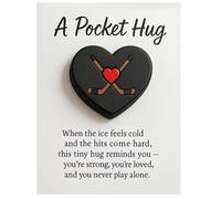 Aboiled Holiday Greeting Card Hockey Heart Design Pendant Funny for Sports Wallet Bag Training Home Friends Family