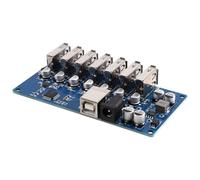 Aboiled HUB Splitter USB2.0 -To-7 Ports USB2.0 HUB with Power Port Supply Seven Port USB Splitter Module Blue