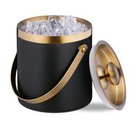 Aboiled Ice Bucket, Stainless Steel, Double-Walled, Ice Bucket with Lid & Handle, 2 L, Bucket