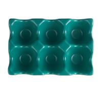 Aboiled Kitchen Supplies Egg Tray Egg Rack Household Ceramic Tableware Supplies Egg Tray Egg Tray Green