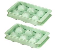 Aboiled Large Ice Square Molds, 2 INCH Space-Saving Whiskey Ice Square Mold, Leak-Free Round Ice Square Easy Install Easy to Use Green Ice Tray