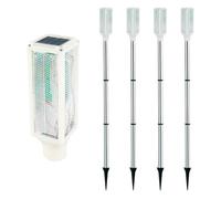 Aboiled LED Solar Light 4 Pack for Parking Lots, with 2 Lighting Modes Yard, Sidewalk, Stop Sign Solar Lights Outdoor