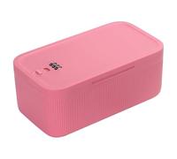 Aboiled Lockable Storage Box, Locking Medicine Box, Cell Phone Locked Jail, Containers Bin for Personal Refrigerator Home Pink