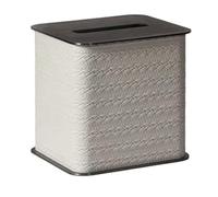 Aboiled Luxury Light Stainless Steel Tissue Box Wooden Leather Home Decoration Tissue Holder Household Living Room A