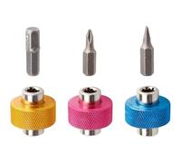 Aboiled Magnetic Finger Socket Wrench with Short Stubby Mini Screwdriver, 3 Piece Finger Grip Drivers,1/4" Drive for Tight Space