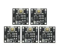 Aboiled Micro One Key Switch Module 5pcs Single Bond Button Bistable Switch 2.2-5V 0.5uA Continuous Load 2A Low Power