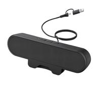 Aboiled Minimalist 10W High Power Computer Speakers for Desktop PC USB Monitor Speaker Bar with Clip-on Wired Desk