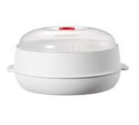 Aboiled Multifunctional Microwave Steamer Steam Pot with Transparent Lid, for Cooking Dumplings, Vegetables Bacon,Sea Food A