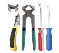 Aboiled Nail Puller 4Pcs Tool Set-Staple Remover, Nail Tack Removers, U Tack Lifter, End Cutting Plier, Carpet Remover Tool