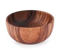 Aboiled Natural Handmade Solid Wooden Bowl, Round Dining Room Bowl, Premium Wooden Kitchen Utensils 16x7cm