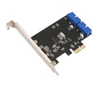 Aboiled PCI Express USB 3.0 19 Pin Expansion Card PCIE 1X to 2 Ports USB 3 19 Pin Adapter Internal USB3 20Pin Hub Header Easy Install