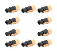 Aboiled Plug Locking Connector 10pcs PA66 Material 3Pins IP65 Grade Waterproof 10 Female Plugs