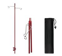 Aboiled Portable Folding Camping Lantern Stand Outdoor Free Install Light Hangers Foldable Light Holder Camping Equipment Red