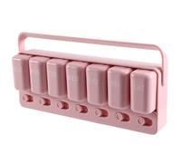 Aboiled Portable One-Time-A-Day Pill Organizer-Weekly Dose Storage Box Medication Reminders for Vitamins/Fish Oil/Supplements Pink