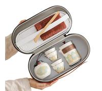 Aboiled Quick Tea Set Portable Travel Tea Set Ceramic Light Luxury Friends Gift Chinese Office Teapot and Cup White