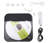 Aboiled Rechargeable CD Player for Home Exercising Car Traveling BT Portable Double Speakers Music Player Speed Adjustable