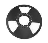 Aboiled Red Empty Take Up Reel 10 Inch 3 Holes Aluminum for Tape Reel Reel to Reel Hub Edge Polished for Tape Recorder Black