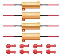 Aboiled Resistors Kit 4Pcs 50W 6ohm Load for LED Turn Signal-for Led Fix for LED Bulb Flash
