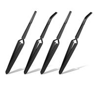 Aboiled Reverse Tweezers for Crafting- Stainless Steel PVC Coated Rubber Tipped 4-Piece Set Bent and Straight Flat Tips