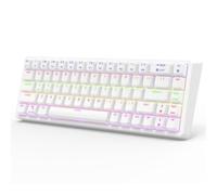 Aboiled RGB Backlit Backlight LED Red Switch Mechanical Keyboard 68 Keys USB Wired for Gaming for Game PC Laptop Office Keyboard