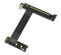 Aboiled Riser Cable M.2 NVME to PCIE X16 Adapter Graphics Extension Cable 90 Degree PCI Express 3.0 16X to M Key Riser Cable B