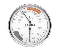 Aboiled Sauna Thermometer 2-in-1 Fahrenheit Thermometer Hygrometer for Sauna Room, Indoor Humidity Temperature Monitor