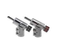 Aboiled Self-Locking Banana Plug Hi-End Copper Speaker Terminal Connector Y-Shaped Adapter Plated 1Pair