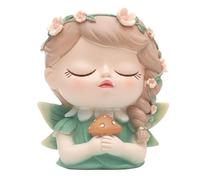 Aboiled Silicone Mold Flower Fairy Prayer Flower Pot Resin Gypsum Crystal Dropping Glue Tool DIY Handmade Crafts Green