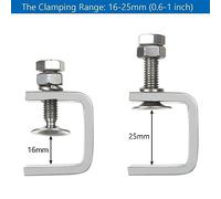 Aboiled Small C Clamps Heavy Duty C-Clamp with Stable Wide Jaw Opening & I Beam Design,Clamping Range 16-25mm