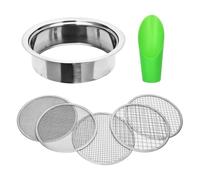 Aboiled Soil Sieve Set Compost Screen Mesh Sifter,Compost Sifter with 1,3,6,9,12mm Sieve Mesh and Bonsai Soil Scoop