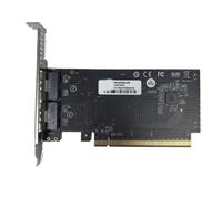 Aboiled Split Card PCIe 4.0/5.0 16x SlimSAS SFF-8654 Baseplate External Expansion Adapter Single Slot GPU Graphics Card