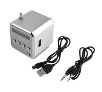 Aboiled TD-V26 Digital Portable Mini Fm Radio Receiver Wireless Speaker Mini FM Radio LED Loudspeaker MP3 Support SD/TF Card B