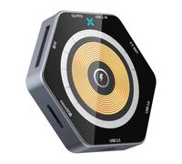 Aboiled TF SD Card Reader 7 in 1 HUB 7 Port Neats 15W Fast Wireless Charging Type-C USB3.0 Dual Connectors QC3.0 Super Charge