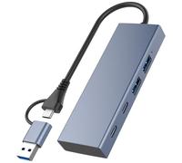 Aboiled Type-C Docking Station 4-In-2 USB C HUB USB 3.0 HUB USB Splitter 5Gbps High-Speed Transmission Adapter for Laptop