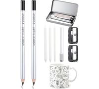 Aboiled Underglaze Pencil Kit 9 Pcs Black Underglaze Pottery Pen for Ceramics for Decorating Under Ceramic Pottery Bisque Ware