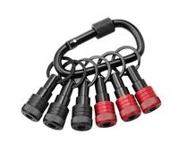 Aboiled Upgrade Drill Bit Holder Key Chain 6pcs 1/4 Bit Holder for Impact Driver Include Keychain Carabiner