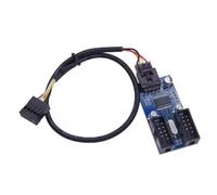 Aboiled USB Female Interface 9Pin USB Splitter Motherboard 1 to 2 Extension Cable Adapter Header Splitter