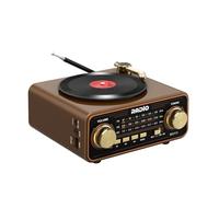 Aboiled Vintage Decor for Home, Vintage Style Retro Vinyl Player Radio, Portable Bluetooth Speaker, AM/FM/SW Radio, Wireless Streaming